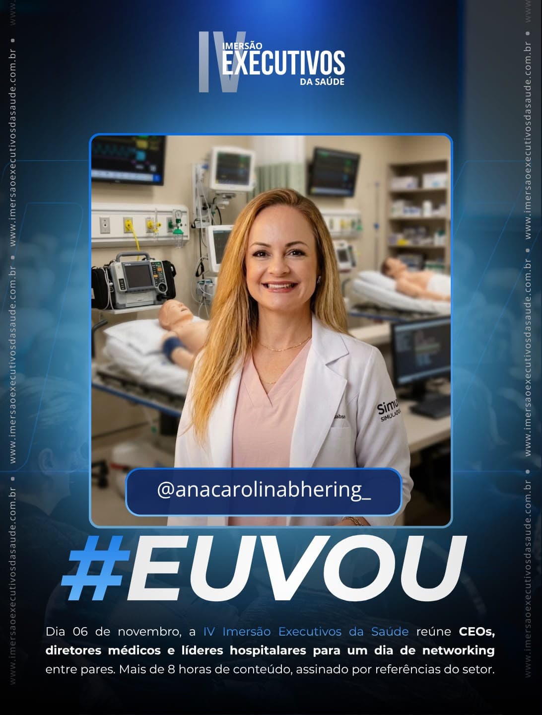 @anacarolinabhering_ confirmou presença na Imersão Executivos da Saúde
